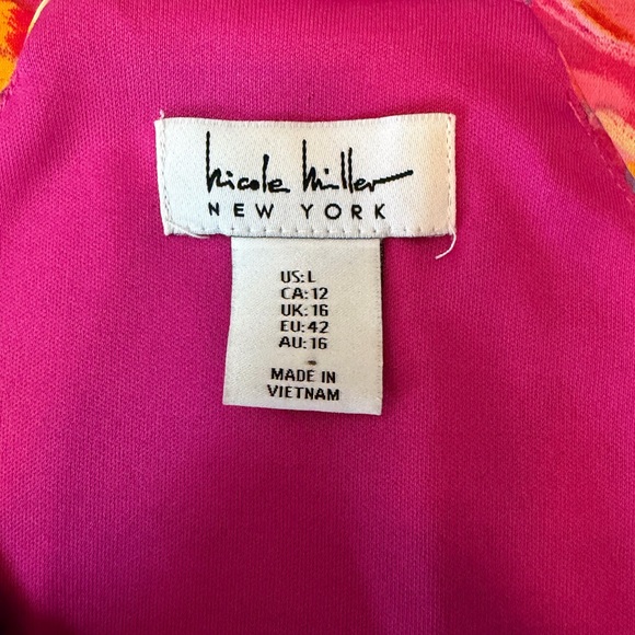 Beautiful Nicole Miller Pink Maxi Dress. Like New. Size L - Picture 7 of 11